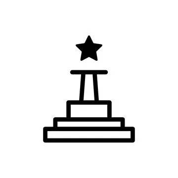Trophy icon design template isolated illustration Stock Illustration