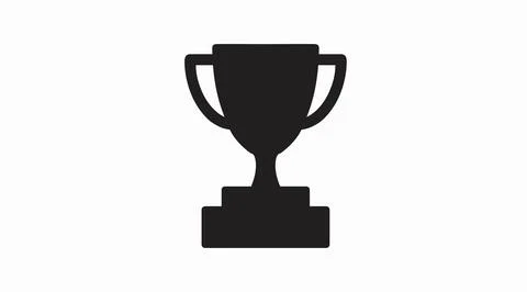 Trophy icon in flat style Illustrazione stock