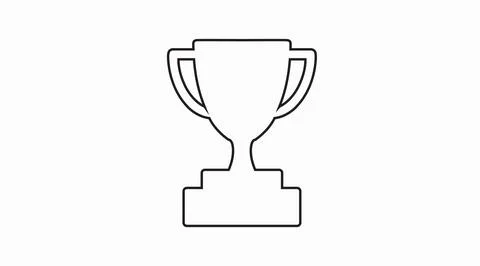 Trophy icon in flat style Stock Illustration