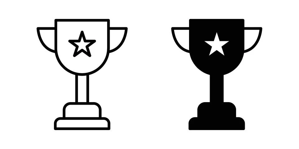 Trophy icon graphic element. web icon set Stock Illustration