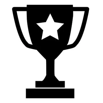 Trophy icon on gray background. flat style. Trophy icon. champions cup sing. Stock Illustration