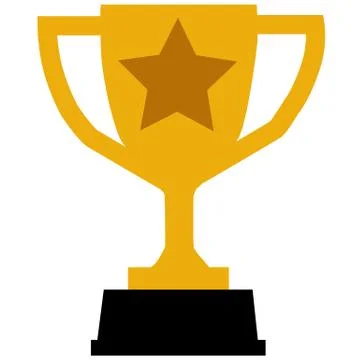 Trophy icon on gray background. flat style. Trophy icon. champions trophy sign. Stock Illustration