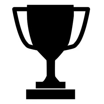 Trophy icon on gray background. Trophy cup symbol. champions trophy sign. 스톡 일러스트