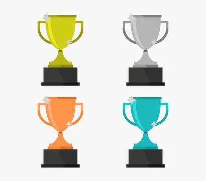 Trophy icon illustrated in vector on white background Stock Illustration