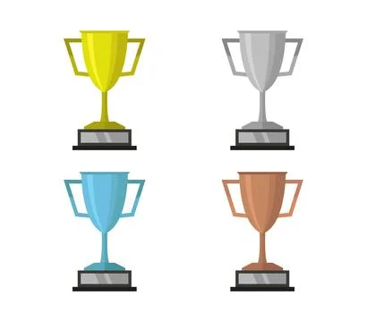 Trophy icon illustrated in vector on white background Stock Illustration