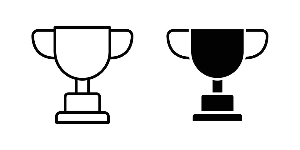 Trophy icon Illustration Eps10 for web or app Stock Illustration