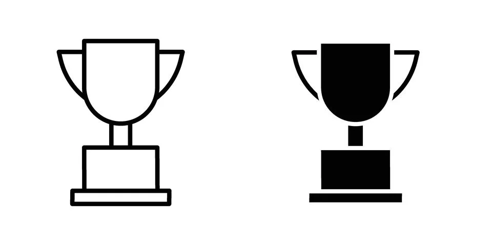 Trophy icon illustration vector, icon set for apps Stock Illustration