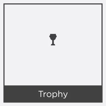 Trophy icon isolated on white background Stock Illustration
