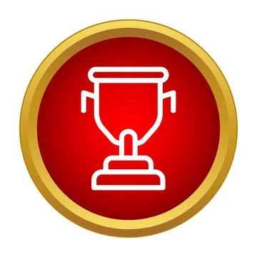 Trophy icon representing competition success and winning prize Stock Illustration