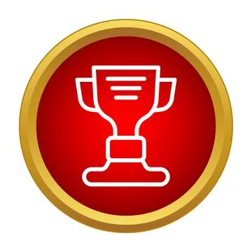 Trophy icon representing success, award, and victory Stock Illustration