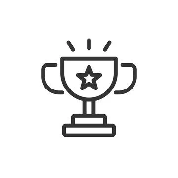 Trophy Icon With Star And Rays Illustrazione stock