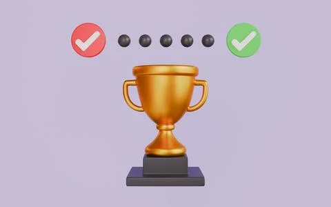 Trophy icon successful project completion and performance recognition Stock Illustration