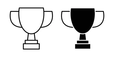 Trophy icon symbol. Flat Vector illustration Stock Illustration