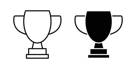 Trophy icon symbol. Vector illustration pack in black color. Stock Illustration