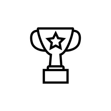 Trophy icon in trendy flat style Stock Illustration