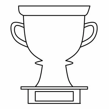 Trophy icon. Trophy with bold lines isolated on white background Stock Illustration