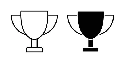 Trophy icon vector art Illustrations Stock Illustration