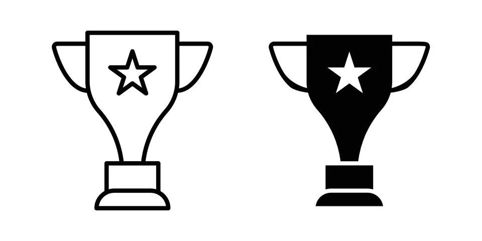 Trophy icon vector design illustrations Stock Illustration