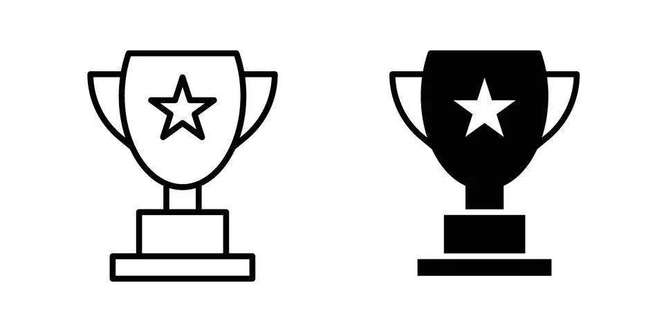 Trophy icon vector design illustrations Stock Illustration