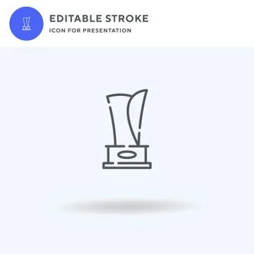 Trophy icon vector, filled flat sign, solid pictogram isolated on white, logo イラスト素材