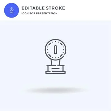 Trophy icon vector, filled flat sign, solid pictogram isolated on white, logo 스톡 일러스트