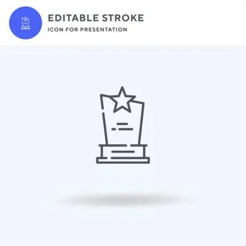 Trophy icon vector, filled flat sign, solid pictogram isolated on white, logo Illustrazione stock