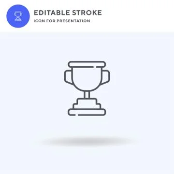Trophy icon vector, filled flat sign, solid pictogram isolated on white, logo Stock Illustration