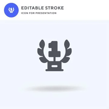 Trophy icon vector, filled flat sign, solid pictogram isolated on white, logo イラスト素材
