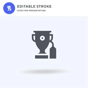 Trophy icon vector, filled flat sign, solid pictogram isolated on white, logo イラスト素材