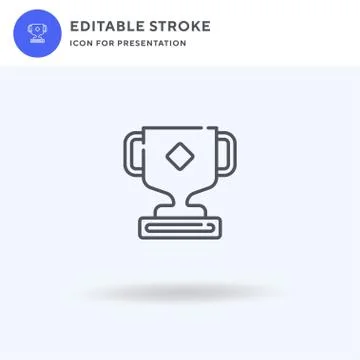 Trophy icon vector, filled flat sign, solid pictogram isolated on white, logo イラスト素材