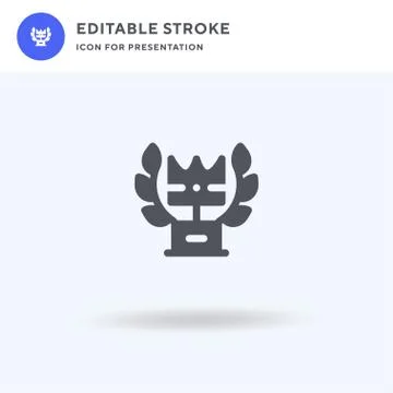 Trophy icon vector, filled flat sign, solid pictogram isolated on white, logo イラスト素材