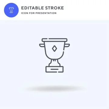 Trophy icon vector, filled flat sign, solid pictogram isolated on white, logo Stock Illustration