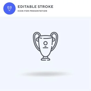 Trophy icon vector, filled flat sign, solid pictogram isolated on white, logo Stock Illustration