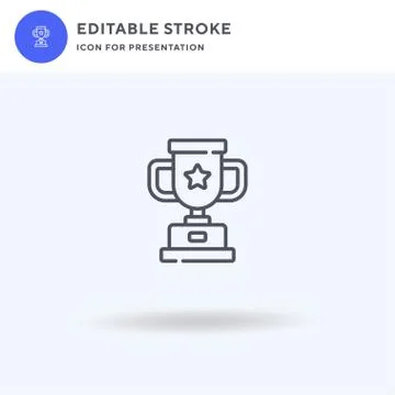 Trophy icon vector, filled flat sign, solid pictogram isolated on white, logo Stock Illustration