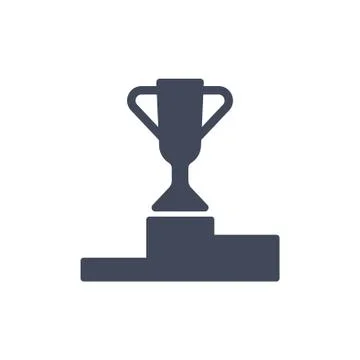 Trophy Icon Vector flat design style Stock Illustration