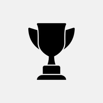 Trophy icon vector illustration in glyph style Stock Illustration