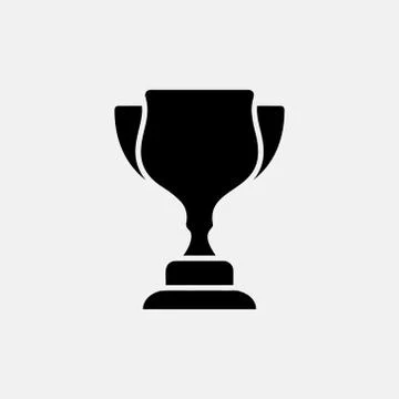 Trophy icon vector illustration in glyph style Stock Illustration