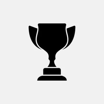 Trophy icon vector illustration in glyph style Illustrazione stock