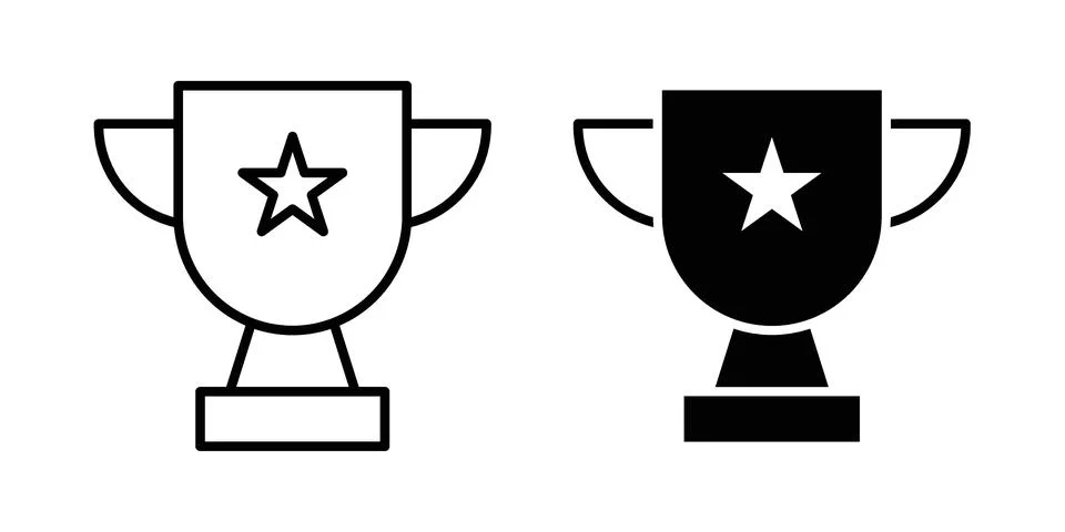 Trophy icon vector, illustration icon set Stock Illustration