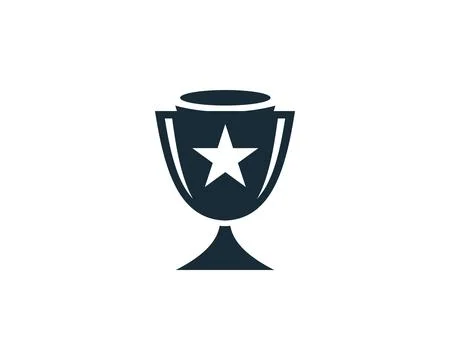 Trophy Icon Vector Logo Template Illustration Design Ilustración de archivo