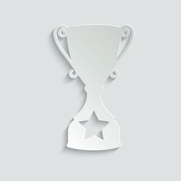 Trophy icon. Vector  Trophy with star icon Stock Illustration