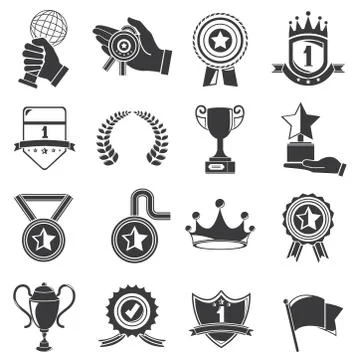 Trophy icons Stock Illustration