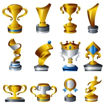 Trophy Icons Illustrazione stock