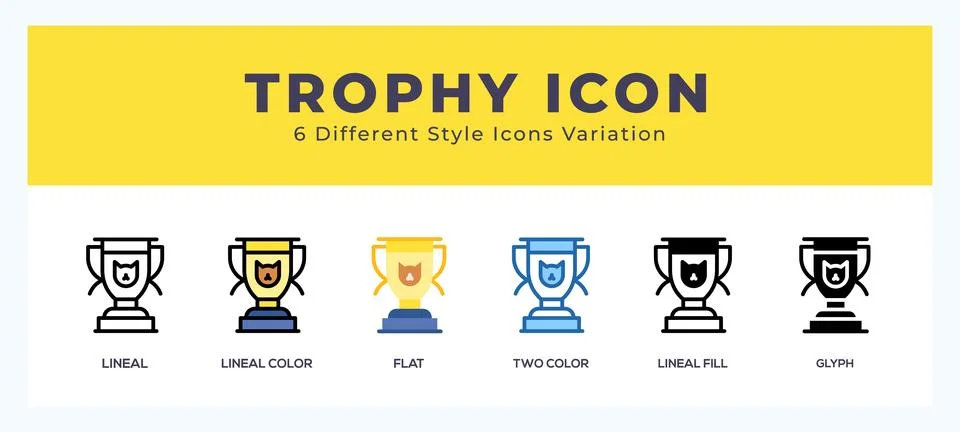 Trophy icons set. Different style of icons simple vector illustration. Stock Illustration