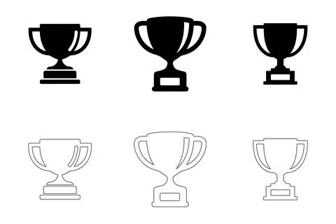 Trophy icons set Stock Illustration