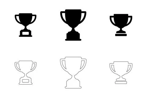 Trophy icons set Stock Illustration
