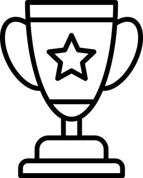 Trophy  Line Icon Design Stock Illustration