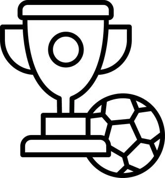 Trophy Line Icon Design Stock Illustration