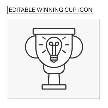 Trophy line icon Illustrazione stock