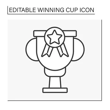 Trophy line icon Stock Illustration